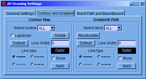 2D CONTOUR SETTINGS